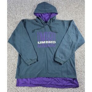 Vintage Umbro Hoodie Size Large Embroidered Green Purple Soccer